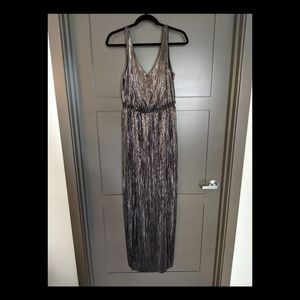 Gold Split Maxi Dress